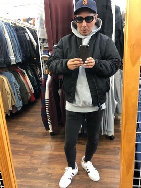 「アイテム（MA-1）」を使った、KKKOOOGさん（メンズ・171cm・40代）の秋コーディネート