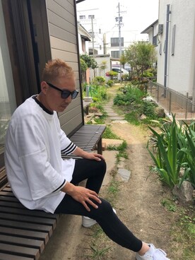 「GU（ジーユー）の（GU）スウェットイージーパンツＣ（WOMEN ⁄ パンツ・その他）」を使った、KKKOOOGさん（メンズ・171cm）の春コーディネート