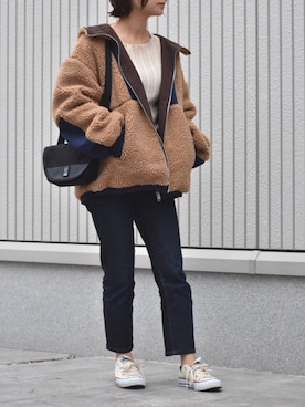 「CONVERSE（コンバース）のconverse（コンバース） ALL STAR OX（オールスターOX）（スニーカー）」を使った、Rimuさん（レディース・150cm）の秋コーディネート