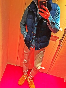 「THE STRAND（ストランド）のアイテム」を使った、Hiroya Chinoさん（メンズ・172cm）の冬コーディネート