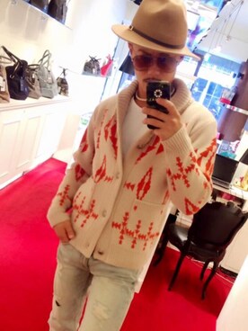 「MOERY（モエリー）のアイテム」を使った、Hiroya Chinoさん（メンズ・172cm）の冬コーディネート