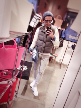 「THE STRAND（ストランド）のアイテム」を使った、Hiroya Chinoさん（メンズ・172cm）の冬コーディネート