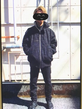 「JOHN LAWRENCE SULLIVAN（ジョンローレンスサリバン）のアイテム（ブルゾン）」を使った、takuyaさん（メンズ・170cm）の冬コーディネート