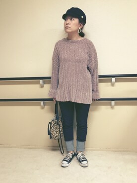 「GRL（グレイル）のアイテム（ピアス（両耳用））」を使った、nozothさん（レディース・153cm）の秋コーディネート