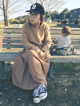 「息子」｜「アイテム（その他）」を使った、nozothさん（レディース・153cm）の秋コーディネート