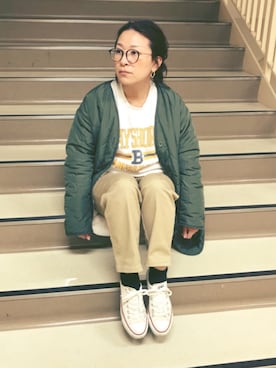 「キルティングコート」｜nozothさん（レディース・153cm）の冬コーディネート