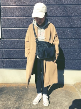 「CONVERSE（コンバース）のconverse（コンバース） ALL STAR OX（オールスターOX）（スニーカー）」を使った、nozothさん（レディース・153cm）の冬コーディネート