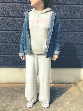 「CONVERSE（コンバース）のCONVERSE ALL STAR　ハイカットスニーカー（スニーカー）」を使った、nozothさん（レディース・153cm）の春コーディネート