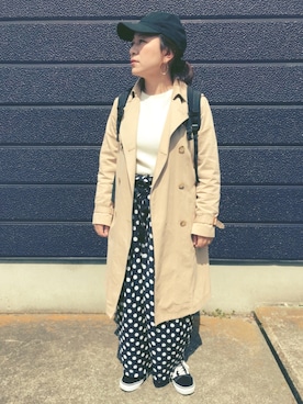 「Another Edition（アナザーエディション）のアイテム（トレンチコート）」を使った、nozothさん（レディース・153cm）の春コーディネート