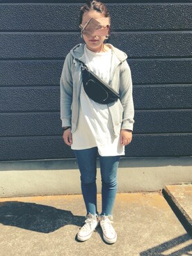 「こどもの日」｜「アイテム（デニムパンツ）」を使った、nozothさん（レディース・153cm）の春コーディネート