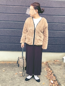 「MODE ROBE（モードローブ）のアイテム（ピアス（両耳用））」を使った、nozothさん（レディース・153cm）の秋コーディネート