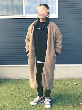 「andme（アンドミー）のアイテム（その他アウター）」を使った、nozothさん（レディース・153cm）の冬コーディネート