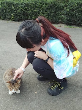 「アイテム（ボディバッグ/ウエストポーチ、イエロー系）」を使った、chiii🌵さん（レディース・150cm）の秋コーディネート