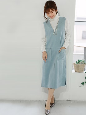 「REAL CUBE（リアルキューブ）のアイテム」を使った、REALCUBEさん（レディース・154cm）の冬コーディネート