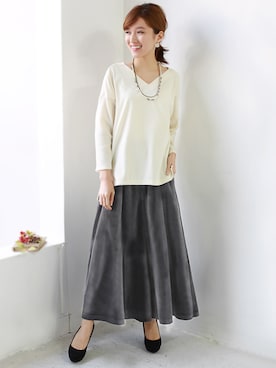 「REAL CUBE（リアルキューブ）のアイテム」を使った、REALCUBEさん（レディース・155cm）の冬コーディネート