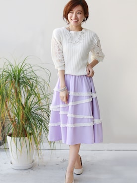 「REAL CUBE（リアルキューブ）のアイテム」を使った、REALCUBEさん（レディース・154cm）の春コーディネート