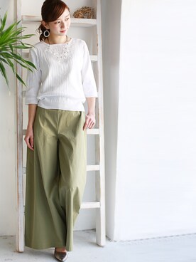 「REAL CUBE（リアルキューブ）のアイテム」を使った、REALCUBEさん（レディース・163cm）の春コーディネート