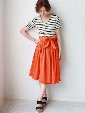 「REAL CUBE（リアルキューブ）のアイテム」を使った、REALCUBEさん（レディース・154cm）の春コーディネート