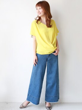 「REAL CUBE（リアルキューブ）のアイテム」を使った、REALCUBEさん（レディース・163cm）の春コーディネート