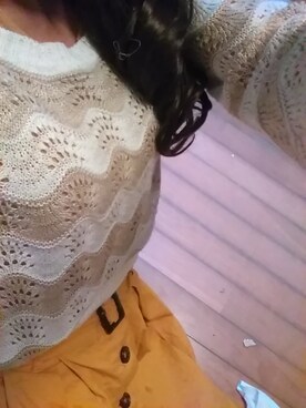 「INGNI（イング）のアイテム（ニット/セーター、ベージュ系）」を使った、ゆんゆんさん（メンズ・178cm）の夏コーディネート