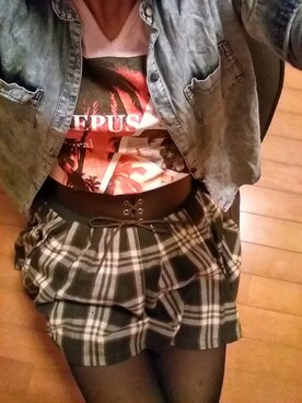 「リサイクルショップのアイテム（ジャケット/アウター、ブルー系）」を使った、ゆんゆんさん（メンズ・178cm）の夏コーディネート