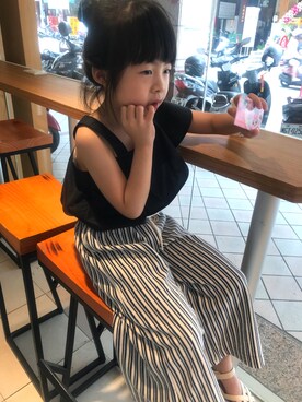 「アイテム（その他トップス）」を使った、Shinyu Houさん（キッズ・120cm）の夏コーディネート