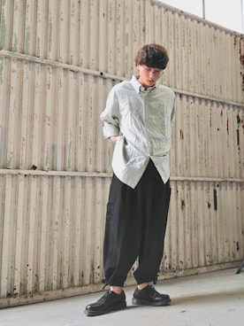 BISHOOL(ビシュール)の「BISHOOL Wool Gabardine Cut Off Goto-Gi