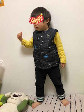 「Design Tshirts Store graniph（デザイン　ティーシャツ　ストア　グラニフ）のアイテム（ジャケット/アウター）」を使った、ponnaoさん（レディース・158cm）の冬コーディネート