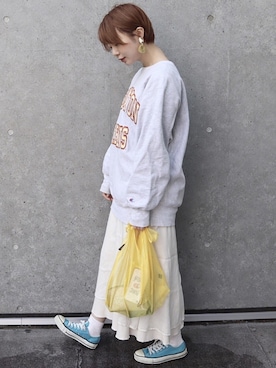 「junes（ジュネス）のアイテム」を使った、ぽんさん（レディース・166cm）の春コーディネート