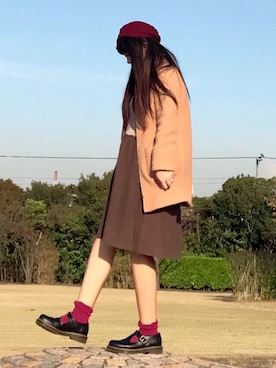 「Simplicite（サンプリシテ）のアイテム（その他アウター）」を使った、かすみさん（レディース・156cm）の秋コーディネート