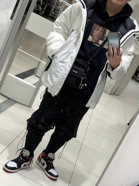 「Jordan」｜「アイテム（ダウンジャケット/コート）」を使った、B.Bambiさん（メンズ・164cm）の冬コーディネート