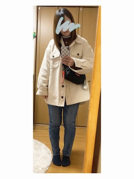 「ハニーズ」｜「アイテム（その他アウター）」を使った、𝑚𝑖𝑖𝑐ℎ𝑎𝑛♥︎♡︎さん（レディース・160cm）の冬コーディネート