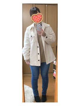 「ハニーズ」｜「アイテム（その他アウター）」を使った、𝑚𝑖𝑖𝑐ℎ𝑎𝑛♥︎♡︎さん（レディース・160cm）の春コーディネート