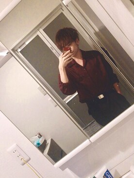 「WOmB（ウーム）のアイテム」を使った、Atsuhiro Yumotoさん（メンズ・176cm）の秋コーディネート