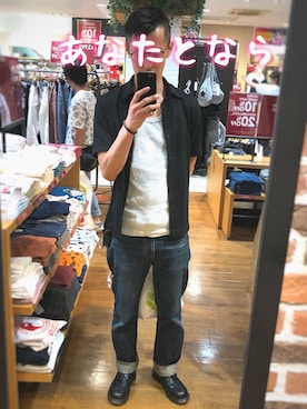 「CUNE（キューン）のアイテム（パンツ）」を使った、鱒主さん（メンズ・170cm）の夏コーディネート