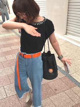 「ESSAY（エッセイ）のアイテム」を使った、ニコさん（レディース・153cm）の夏コーディネート