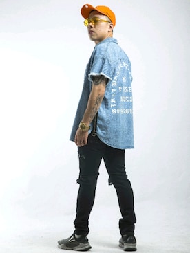 「hater（ヘイター ）のアイテム」を使った、ZION P (MC耀宗）さん（メンズ・170cm）の夏コーディネート