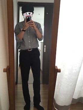 「べっ甲」｜「アイテム（ハンチング/ベレー帽）」を使った、とっとこイキッ太郎さん（メンズ・172cm）の春コーディネート