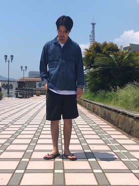 「CIAOPANIC TYPY（チャオパニックティピー）のアイテム（デニムジャケット）」を使った、yattoさん（メンズ・180cm）の夏コーディネート