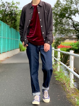 「NAVAL（ナバル）のアイテム（ジャケット/アウター）」を使った、Sさん（メンズ・176cm）の秋コーディネート