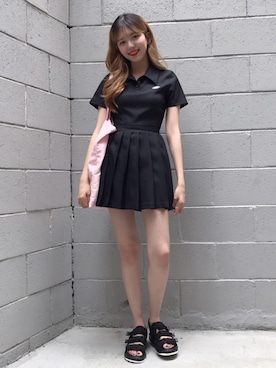 「アイテム（ワンピース/ドレス、パープル系）」を使った、mixxmixさん（レディース・163cm）の夏コーディネート