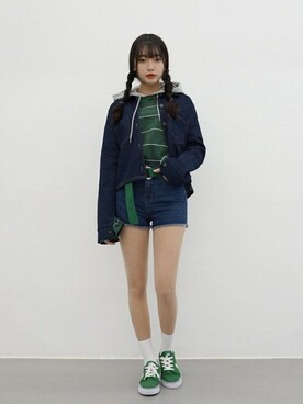 「mixxmixのアイテム（ジャケット/アウター）」を使った、mixxmixさん（レディース・164cm）の春コーディネート