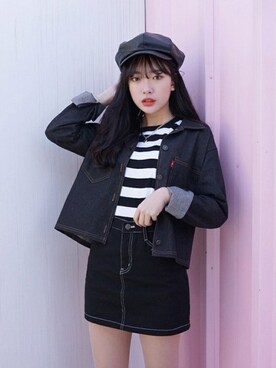 「mixxmixのアイテム（ジャケット/アウター）」を使った、mixxmixさん（レディース・163cm）の春コーディネート