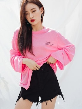 「レタリング」｜mixxmixさん（レディース・164cm）の夏コーディネート