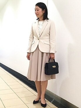 「ivory court（アイボリーコート）のアイテム（ショルダーバッグ）」を使った、NAKAさん（レディース・154cm）の春コーディネート