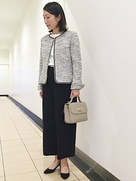「ivory court（アイボリーコート）のアイテム（ショルダーバッグ）」を使った、NAKAさん（レディース・154cm）の春コーディネート
