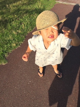 「combimini（コンビミニ）のアイテム（浴衣）」を使った、oskさん（キッズ・100cm）の夏コーディネート