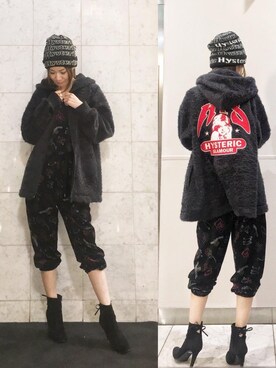 「HYSTERIC GLAMOUR（ヒステリックグラマー）のアイテム（つなぎ/オールインワン）」を使った、Hazukiさん（レディース・159cm）の秋コーディネート