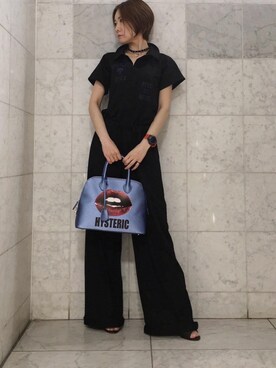 「HYSTERIC GLAMOUR（ヒステリックグラマー）のアイテム（つなぎ/オールインワン）」を使った、Hazukiさん（レディース・159cm）の春コーディネート