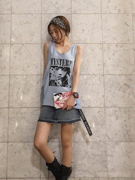 「G-SHOCK」｜「アイテム（財布/小物）」を使った、Hazukiさん（レディース・159cm）の春コーディネート